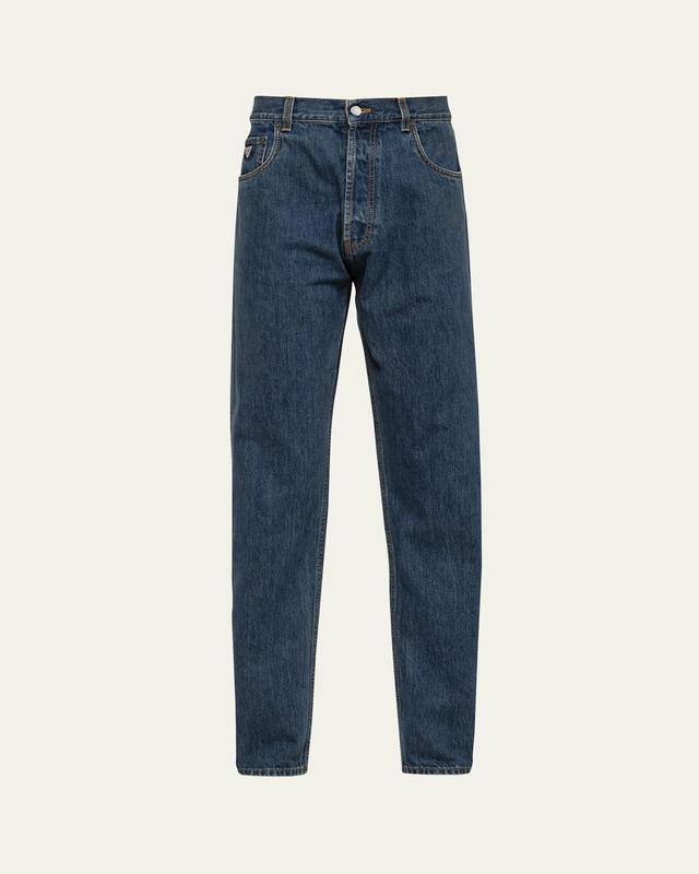 Mens Five-Pocket Denim Jeans Product Image