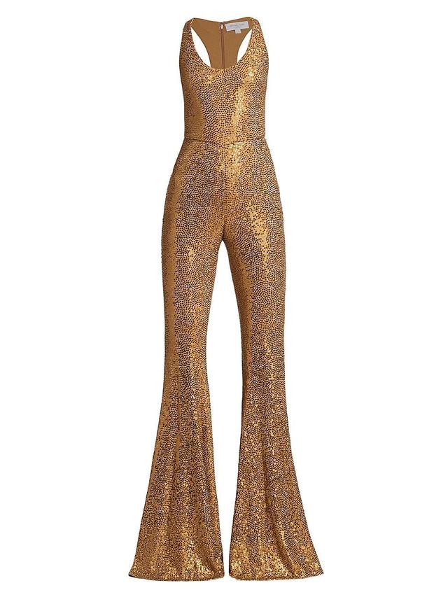 Womens Jersey Sequin Flared Jumpsuit Product Image