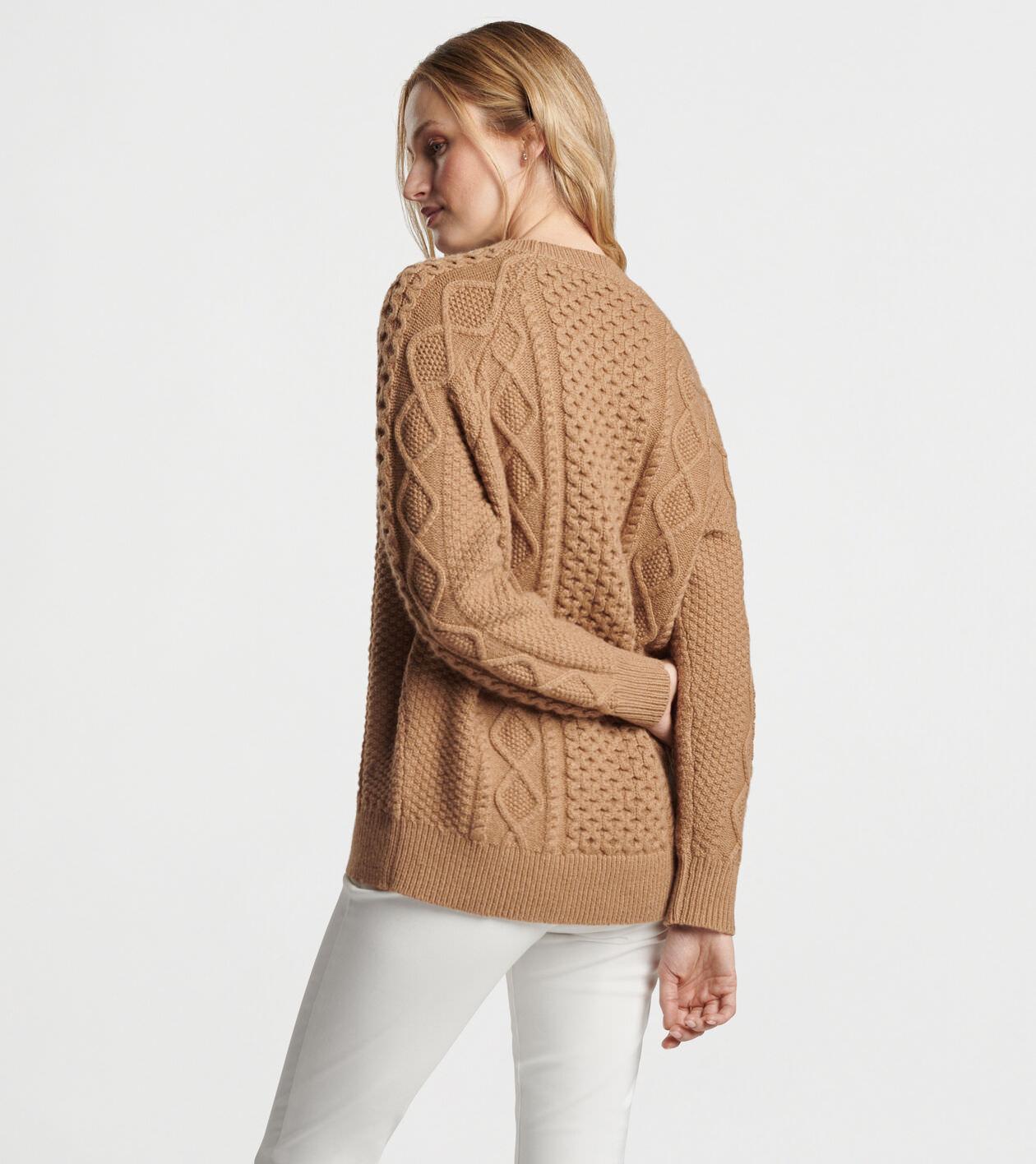 Grace Cable Knit Crew Sweater Product Image