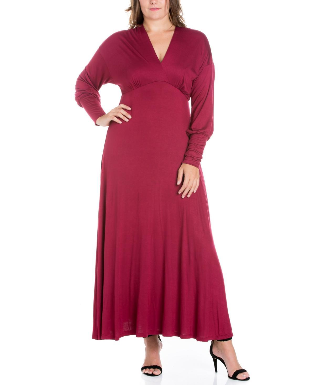 Womens Plus Size Bishop Sleeves Maxi Dress Product Image