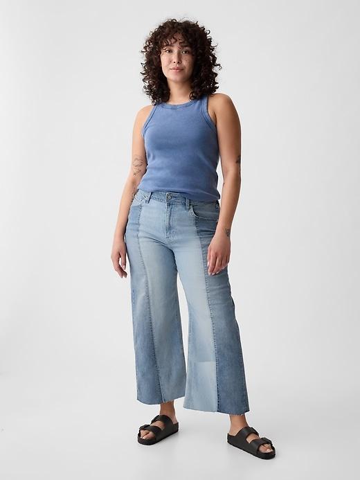 High Rise Stride Wide-Leg Ankle Jeans Product Image