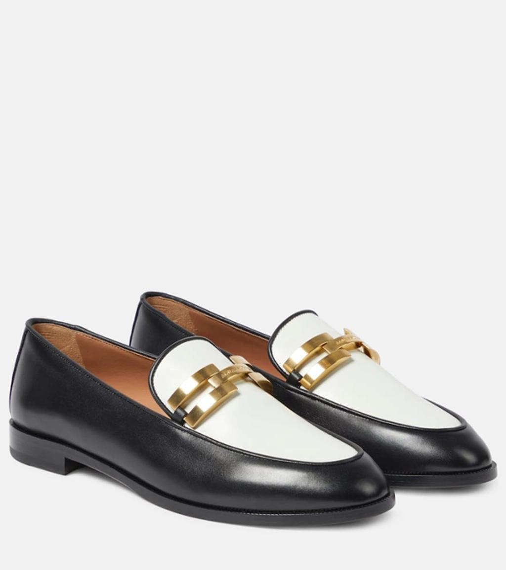 Brandi Leather Loafers In Black,white Product Image