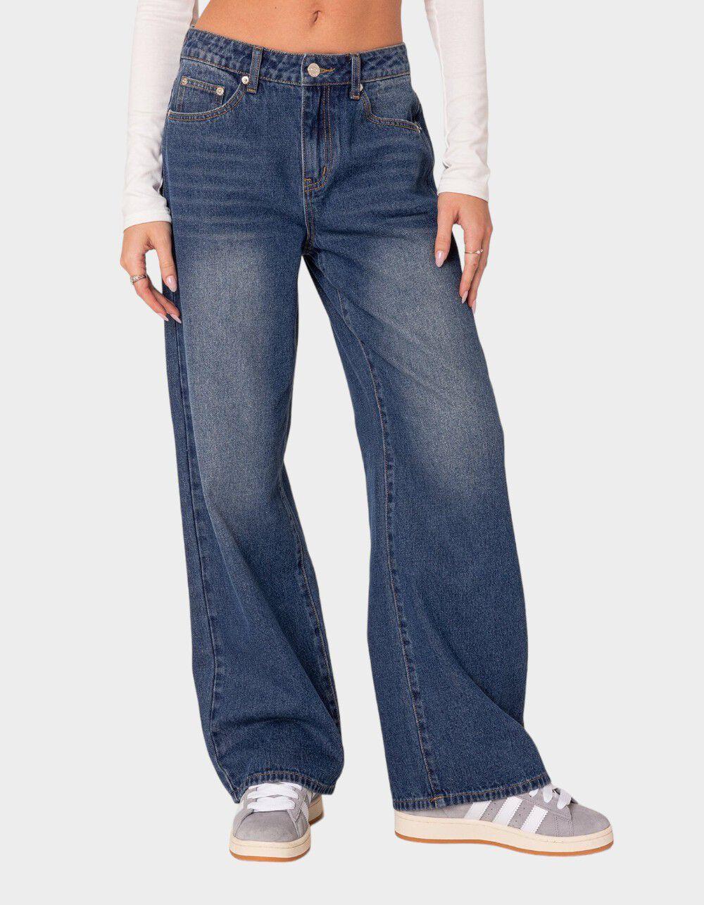 EDIKTED Karie Relaxed Mid Rise Jeans product image