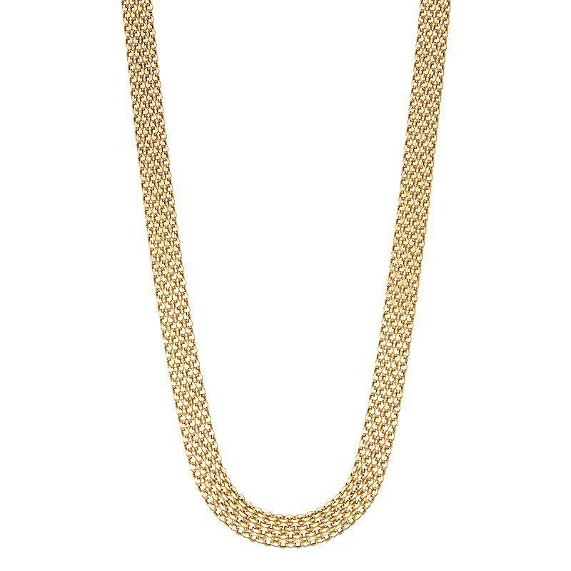 Jordan Blue 14k Gold Bismark Chain Necklace, Womens Yellow Product Image