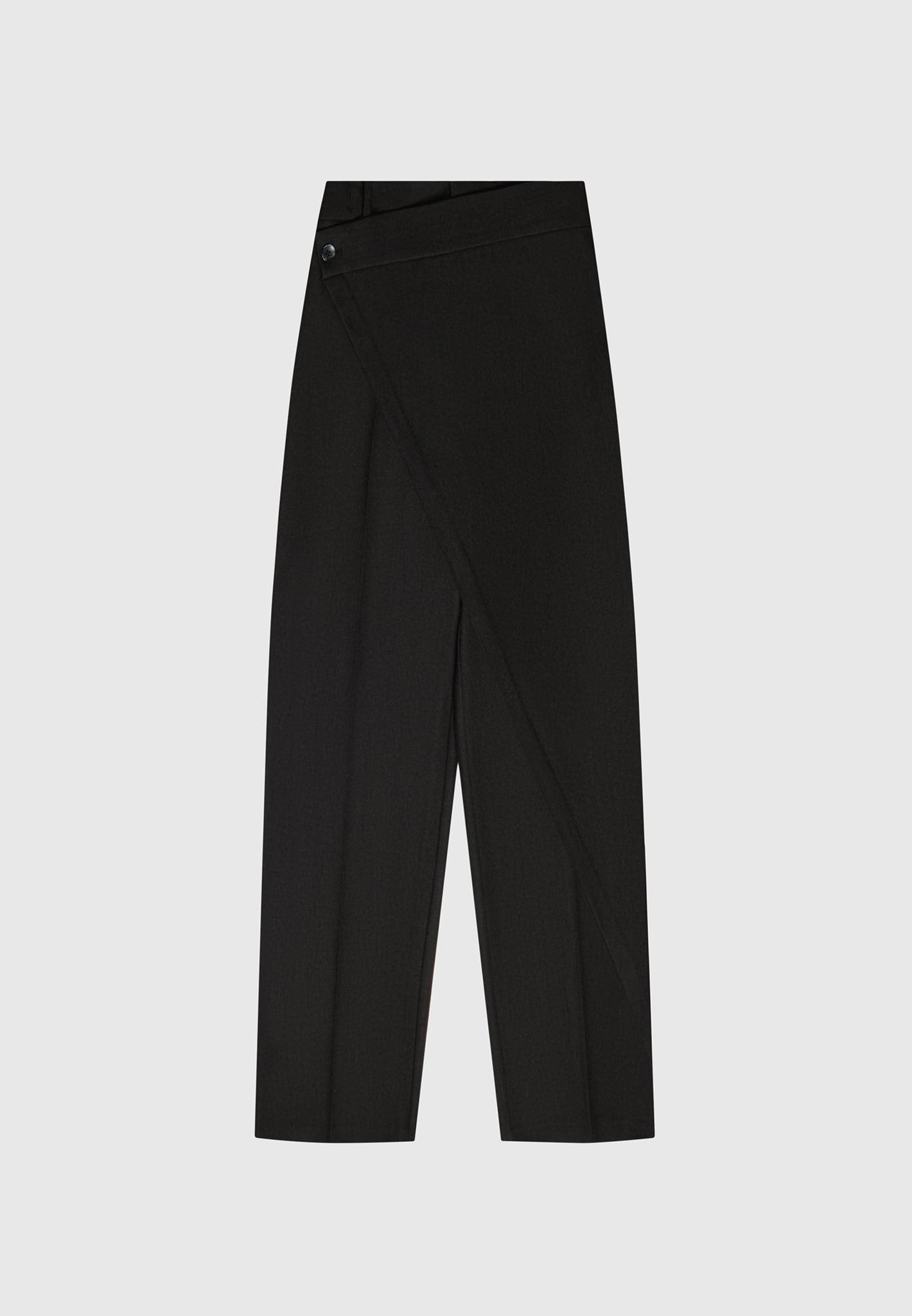 Wrap Tailored Trousers - Black Female Product Image