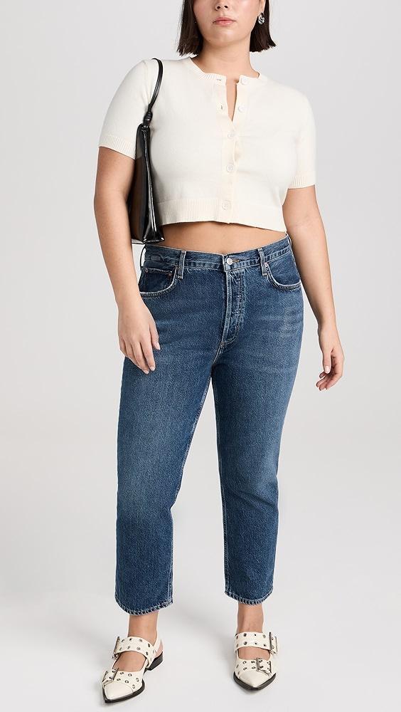 AGOLDE Riley Crop: High Rise Straight Jeans | Shopbop Product Image