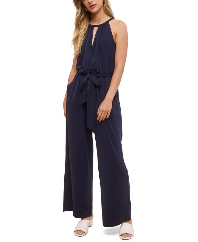 John Paul Richard Womens Solid Matte Jersey Jumpsuit Product Image