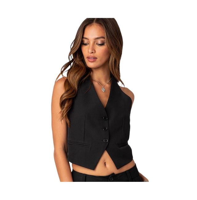 EDIKTED Finn Open Back Vest Halter Top Product Image