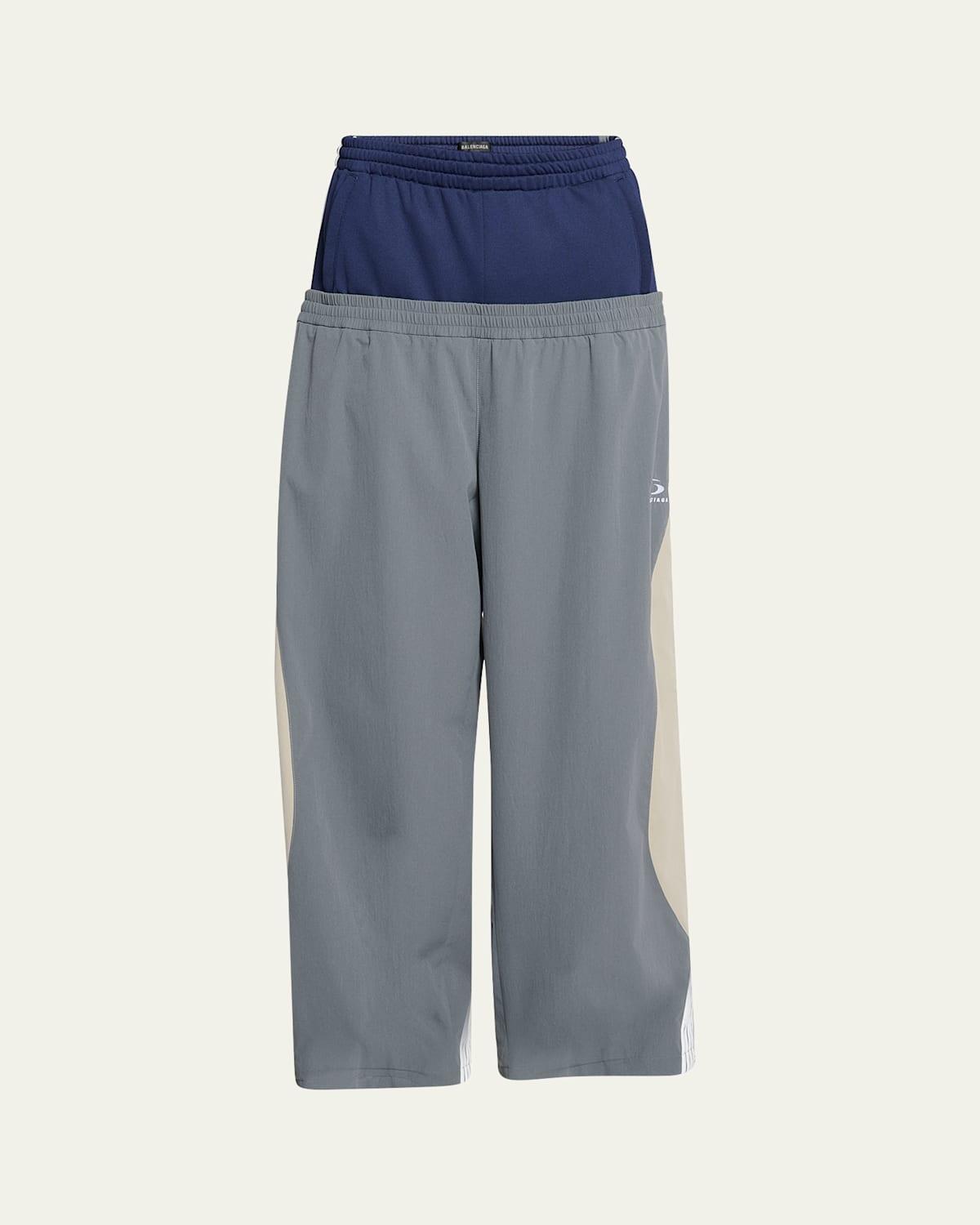 Mens Double-Waist Tracksuit Pants Product Image