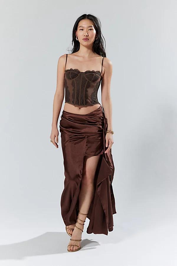 House Of Sunny Cascade Asymmetrical Midi Skirt Womens at Urban Outfitters product image