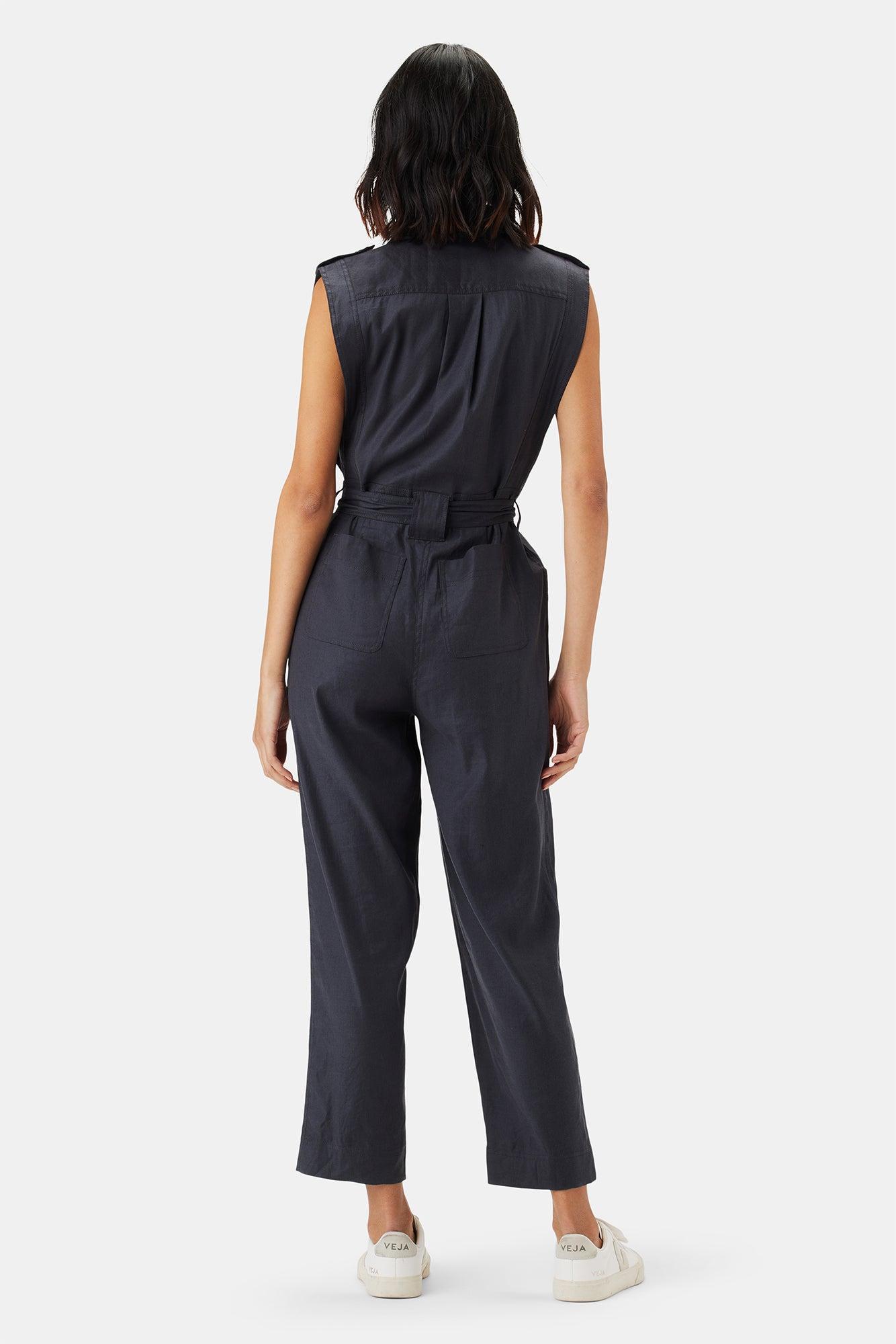 Sienna Femme Fete Stretch Jumpsuit - Pewter Grey Product Image