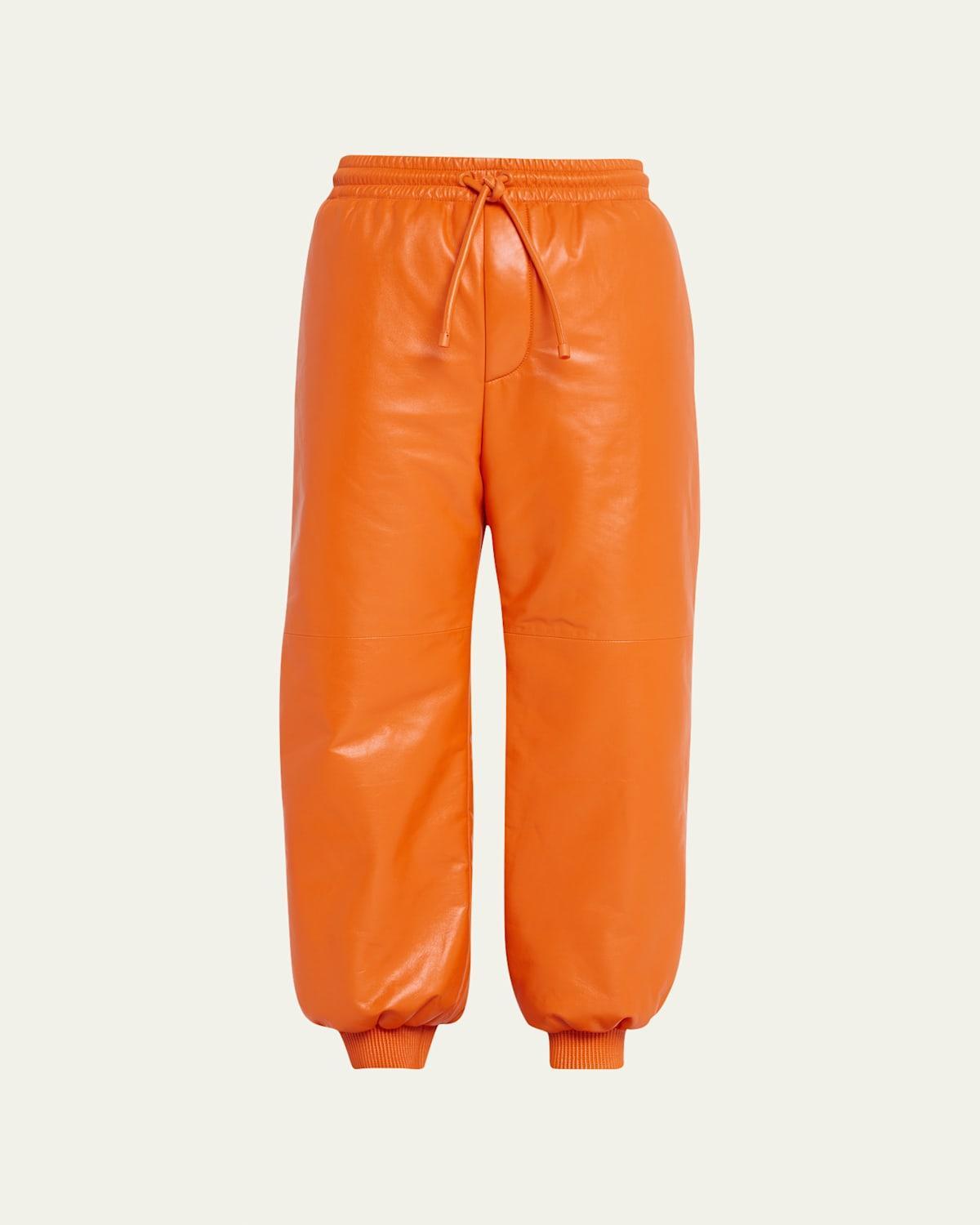 Mens Leather Puffer Joggers product image