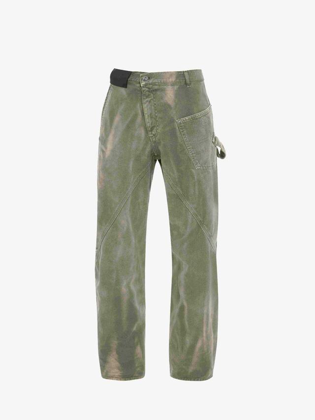 TWISTED WORKWEAR DENIM JEANS in green | JW Anderson US  Product Image