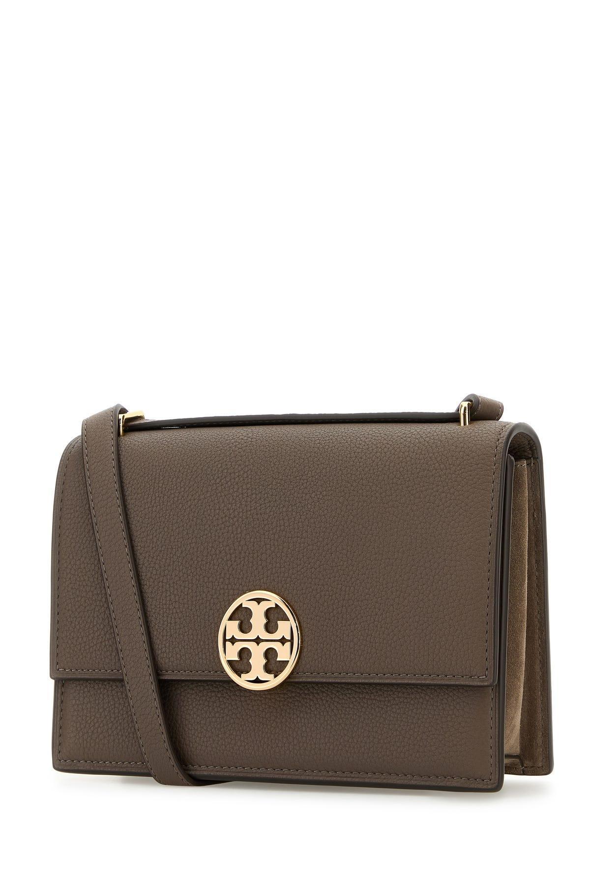 TORY BURCH 'miller' Leather Crossbody Bag In Grey Product Image