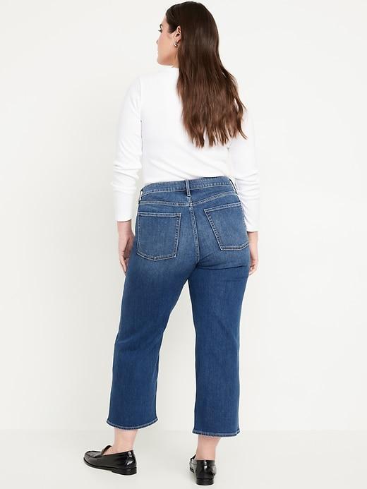 High-Waisted Wow Crop Wide-Leg Jeans Product Image