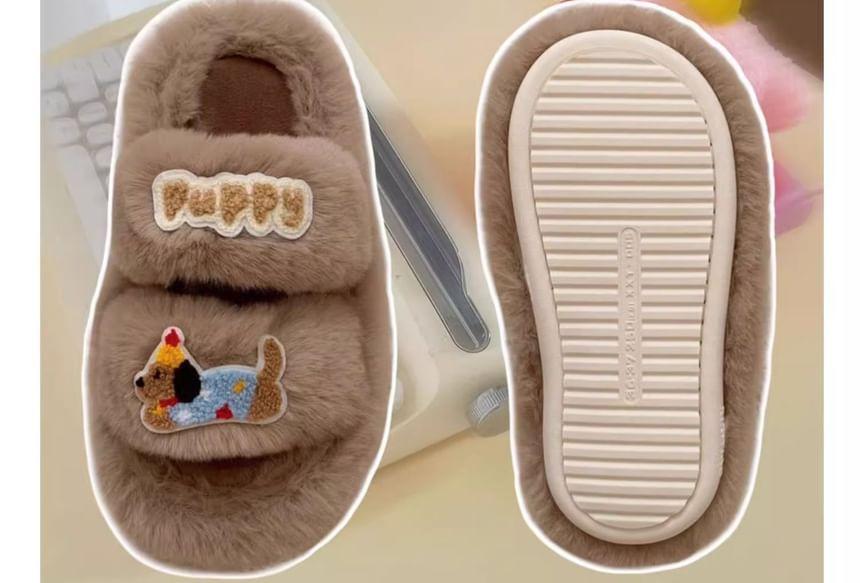 Plain Fluffy Slippers Product Image