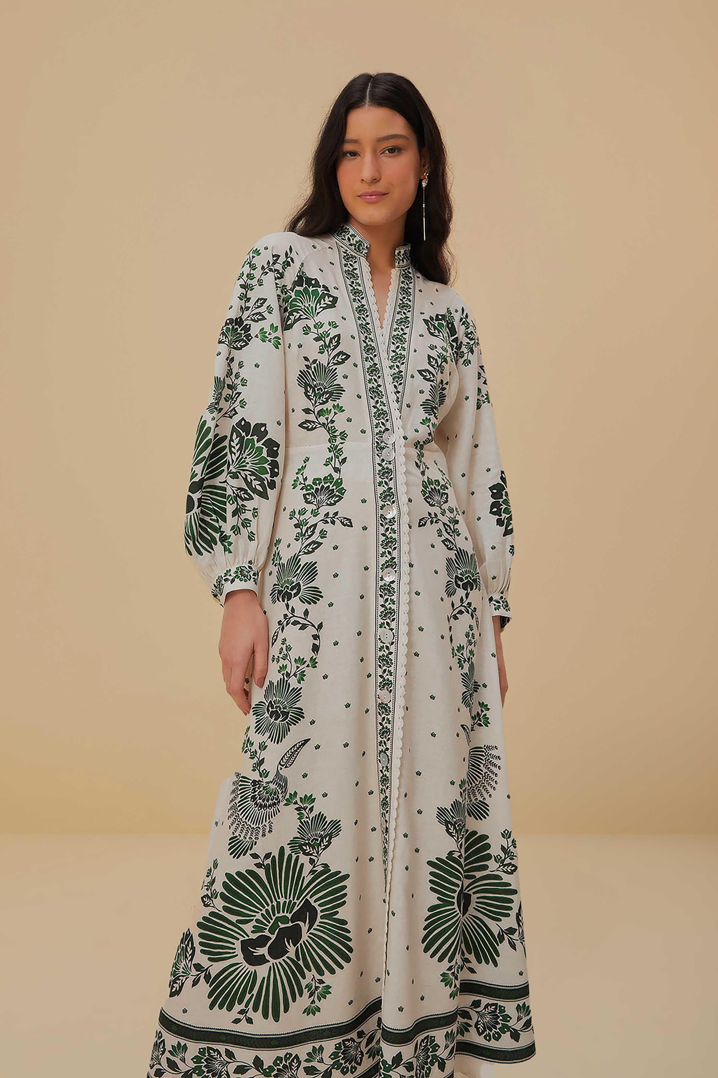 Forest Soul Off-White Maxi Dress, FOREST SOUL OFF-WHITE / XXS Product Image