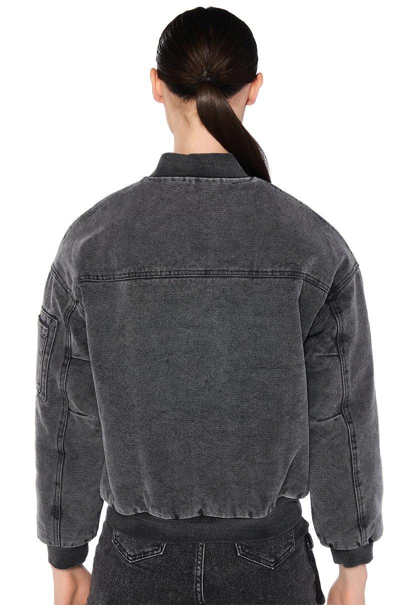 WORK HARD WASHED BOMBER JACKET Product Image