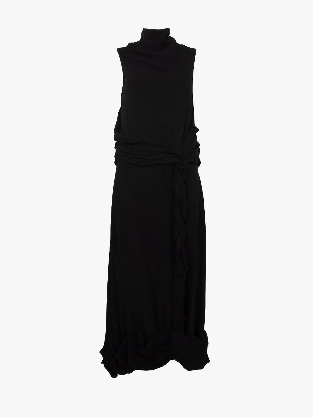 TWISTED DRAPE SHEER DRESS in black | JW Anderson US  Product Image