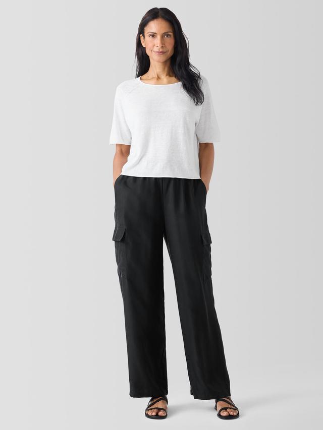 EILEEN FISHER Washed Silk Cargo Pantfemale Product Image