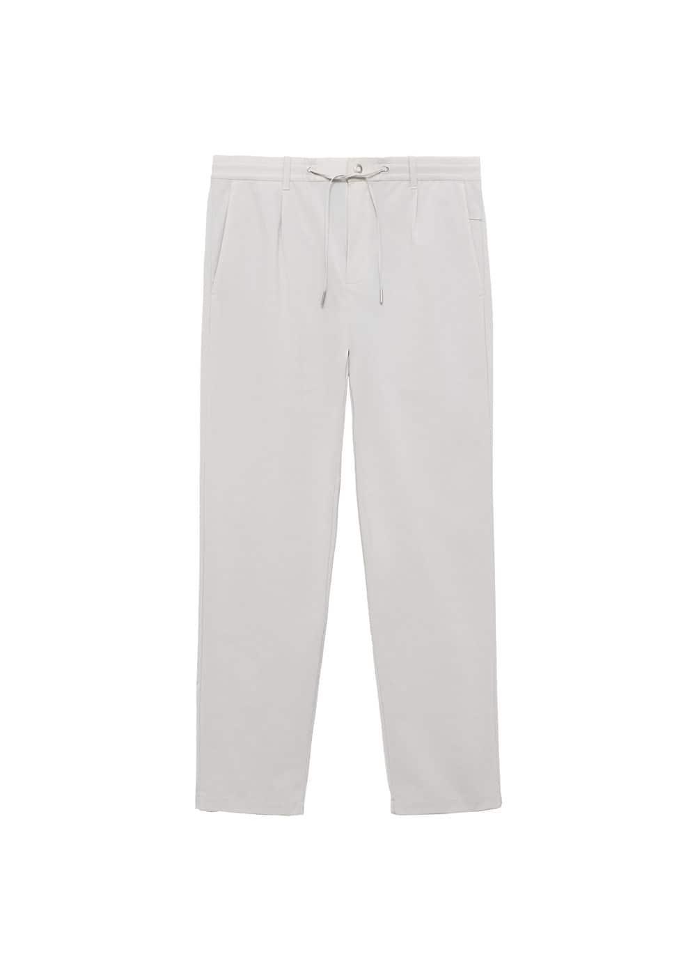 MANGO MAN - Water-repellent pants with drawstring ice greyMen Product Image