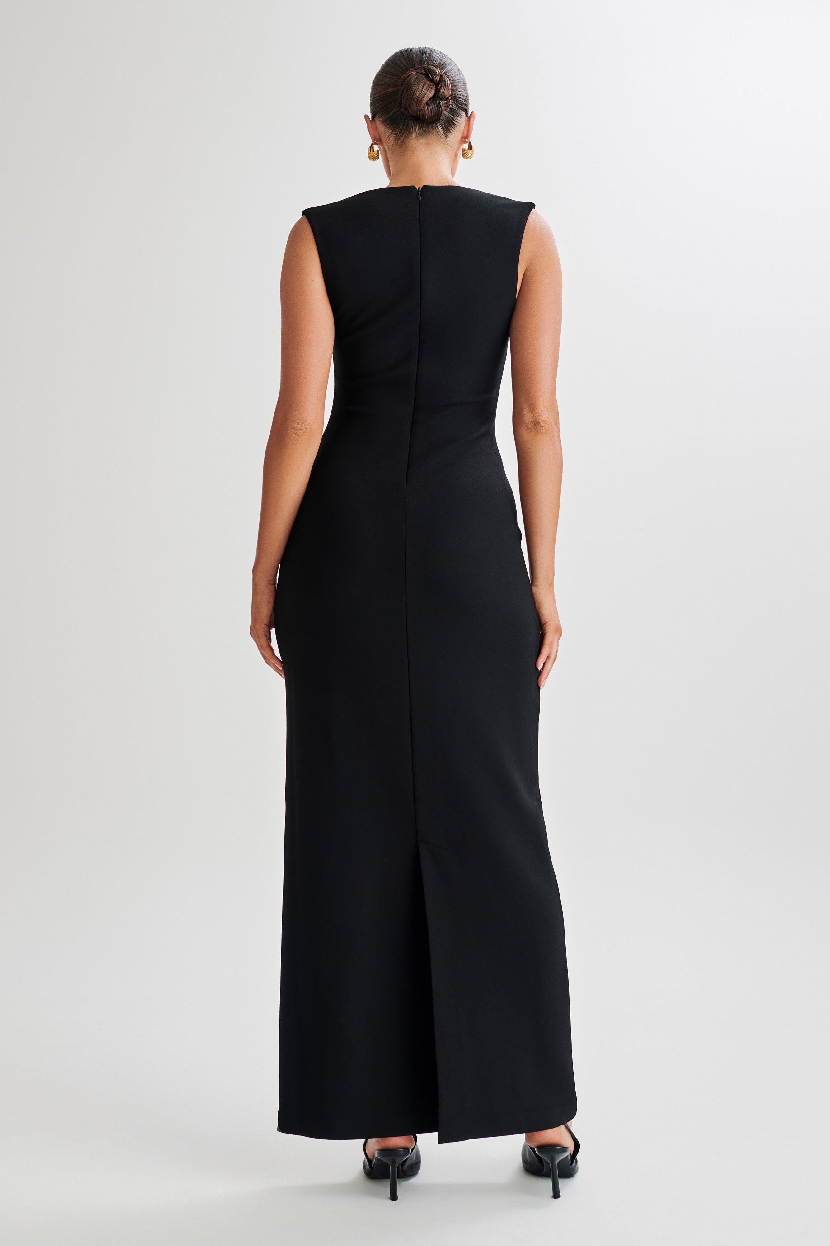 Frida Crepe Maxi Dress - Black Product Image