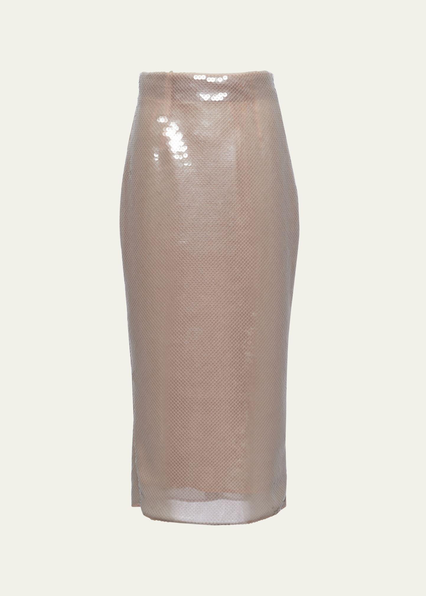 Womens Sequined Midi-Skirt product image