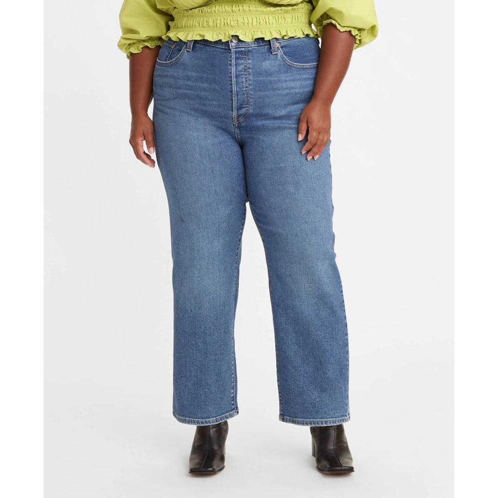 Levis Womens Plus Size Ultra-High Rise Ribcage Straight Jeans - Summer Slide 22 Product Image