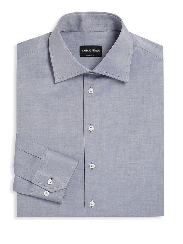 Mens Button-Front Cotton Dress Shirt Product Image