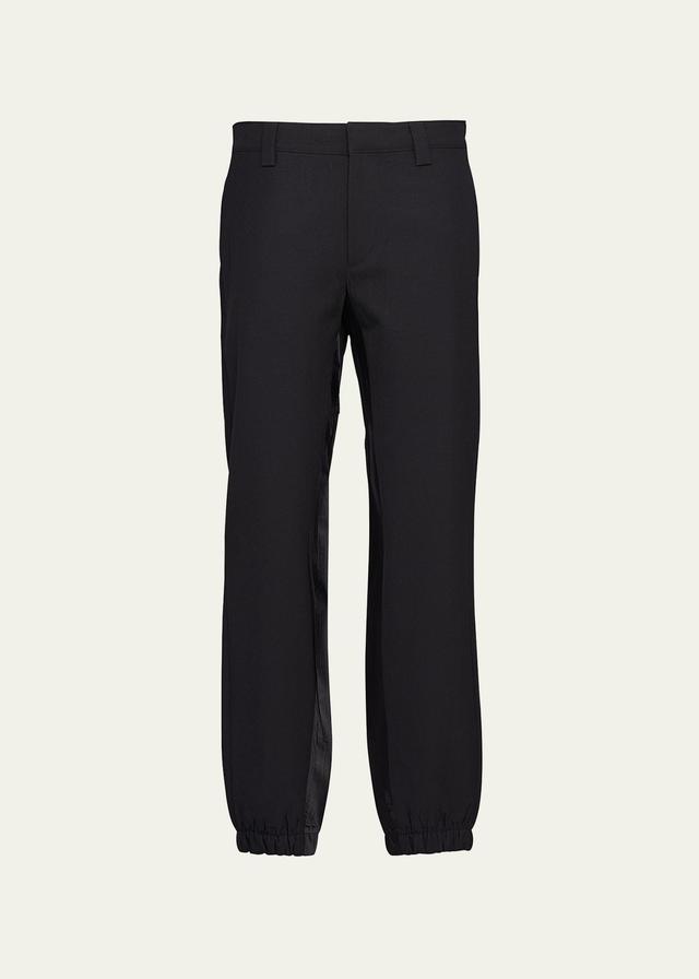 Prada Men's Pleated Gabardine Pants  - NERO - Size: 46R EU (36R US) Product Image