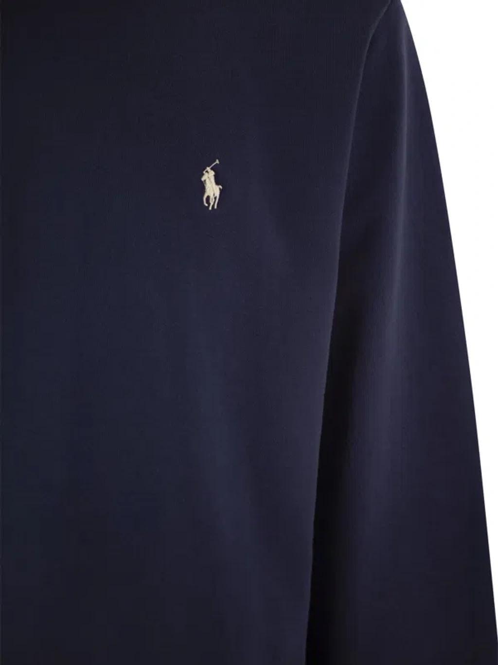 Classic Fit Cotton Sweatshirt In Blue Product Image