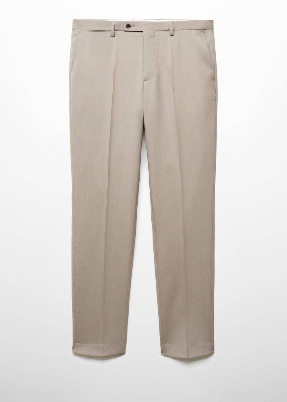 MANGO MAN - Slim fit wool suit pants light/pastel greyMen Product Image