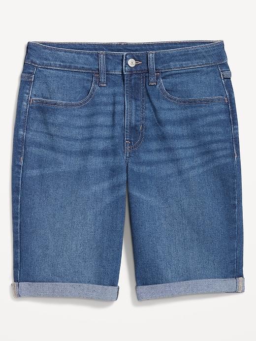 High-Waisted Wow Jean Shorts -- 9-inch inseam Product Image