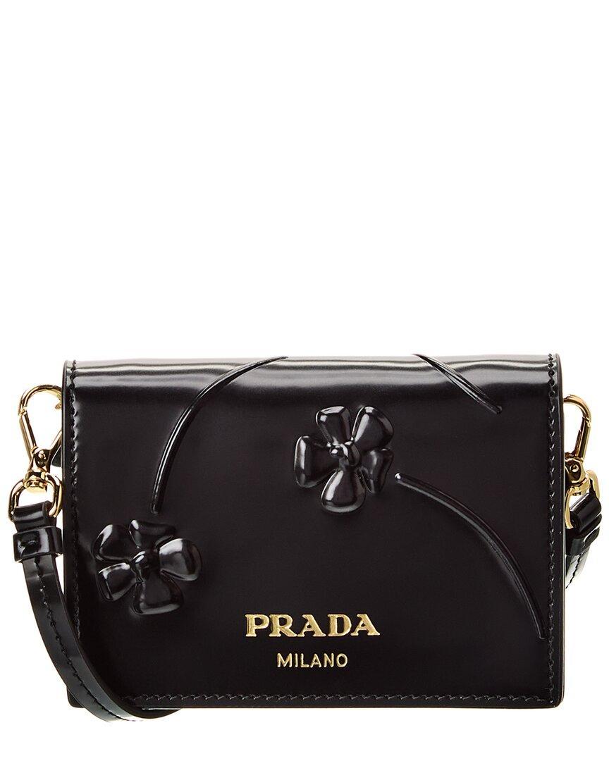 Logo Leather Shoulder Bag In Black Product Image