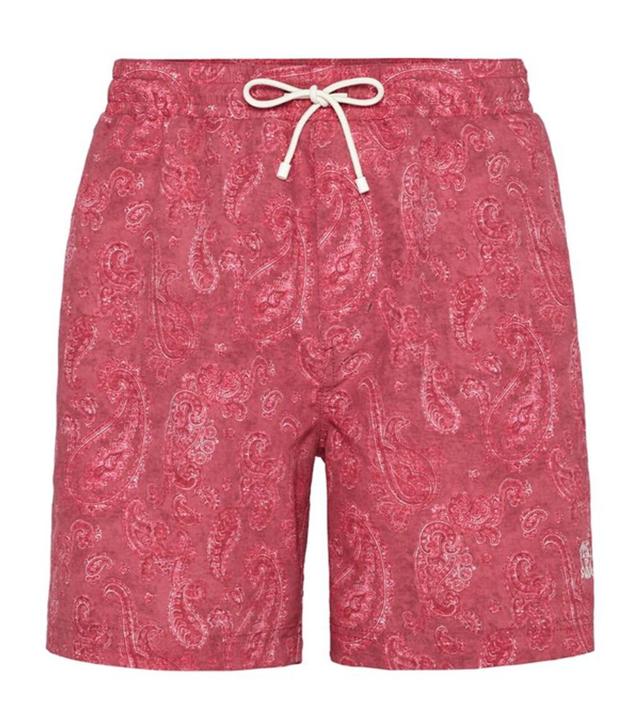 Paisley-print Swim Shorts In Red Product Image