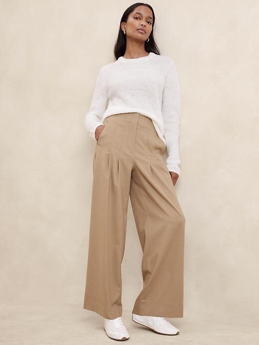 Ultra High-Rise Flannel Wide-Leg Trouser Product Image