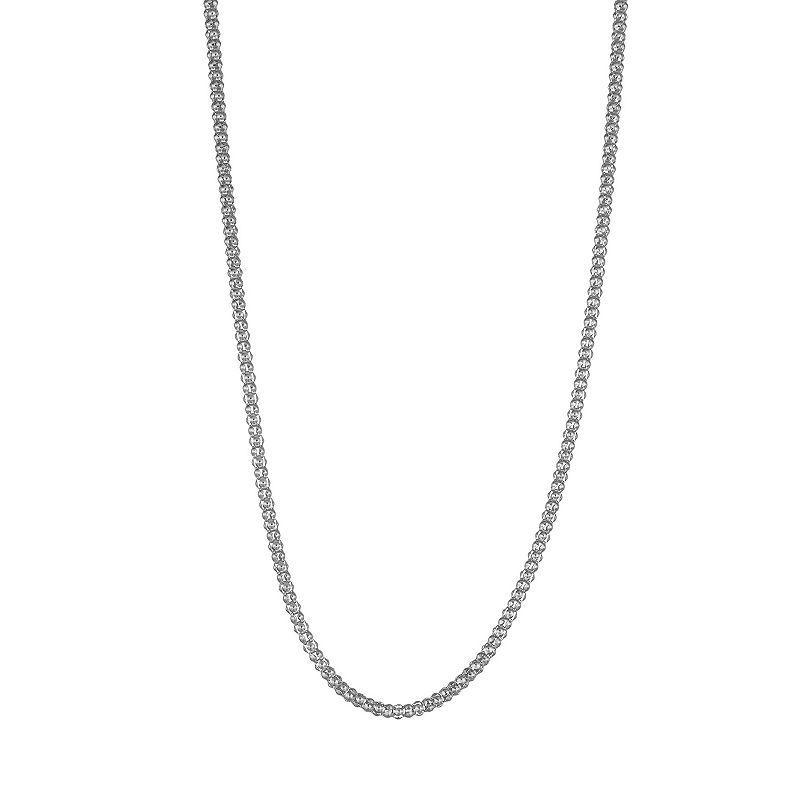 Jordan Blue 14k Gold Popcorn Chain Necklace, Womens White Product Image