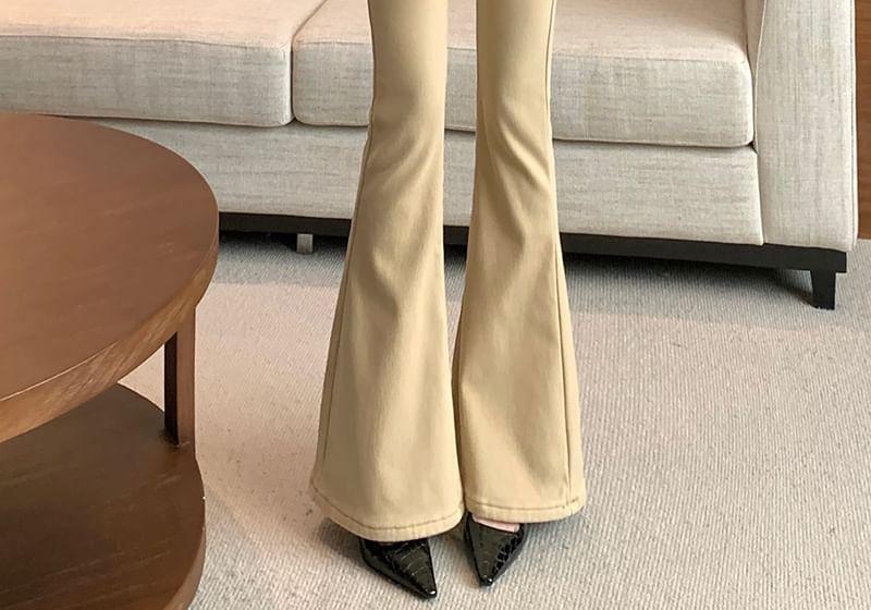 Mid Rise Plain Flared Pants Product Image