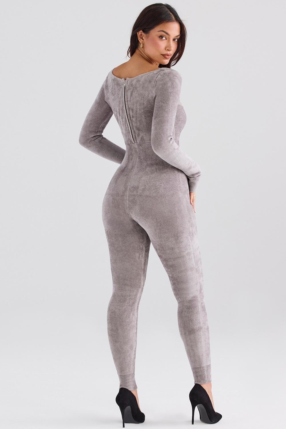 Isis Mink Heavy Chenille Loungewear Jumpsuit Product Image