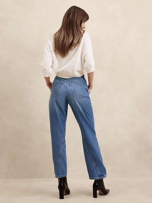 Luxe High-Rise Barrel Jean Product Image