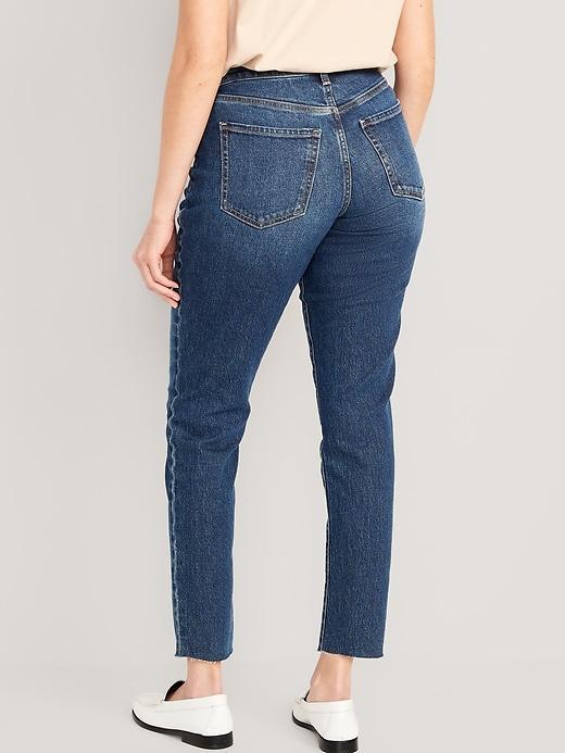 Curvy High-Waisted Button-Fly OG Straight Ankle Jeans Product Image