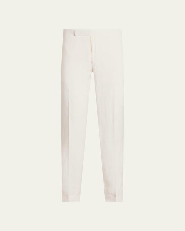 Mens Gregory Hand-Tailored Silk-Linen Trouser Product Image