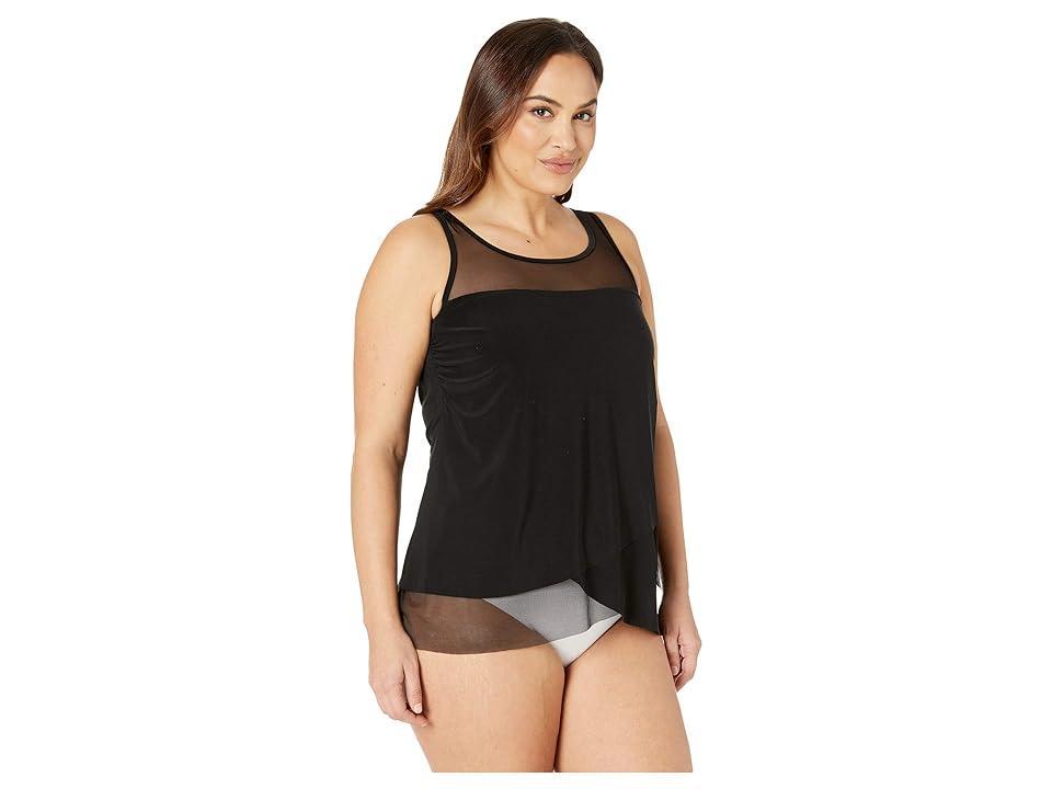 Womens Plus Illusionist Mirage Swim Top Product Image