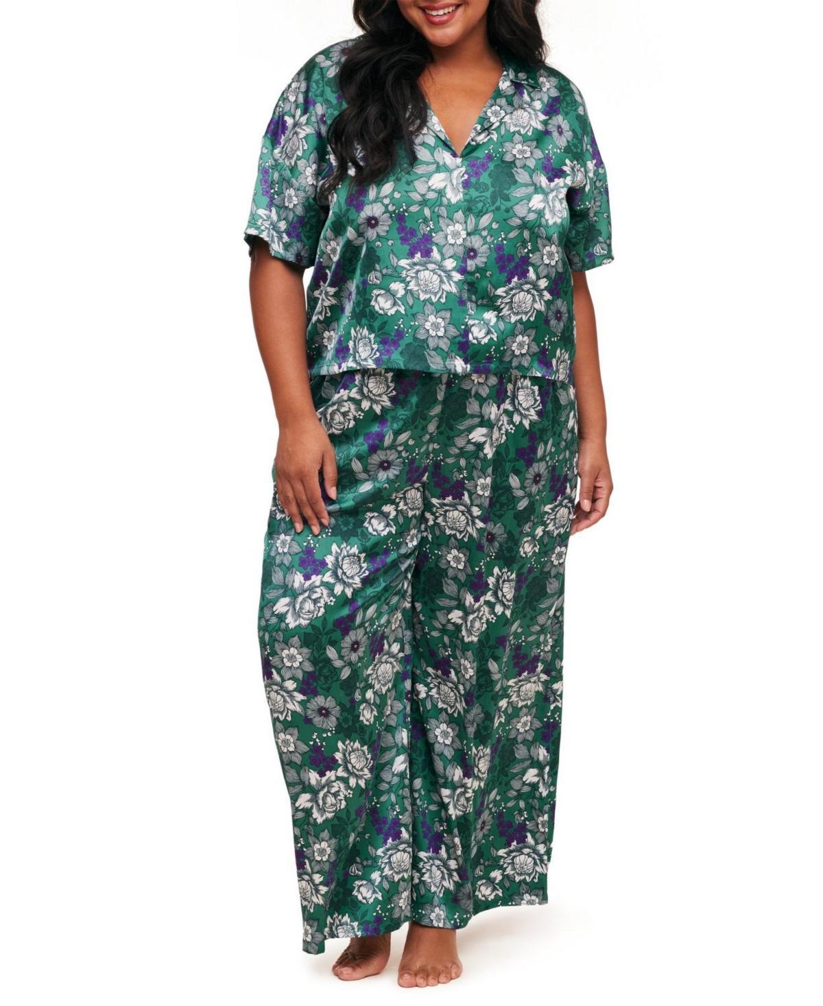 Adore Me Plus Size Verica Pajama Top & Pants Set Product Image