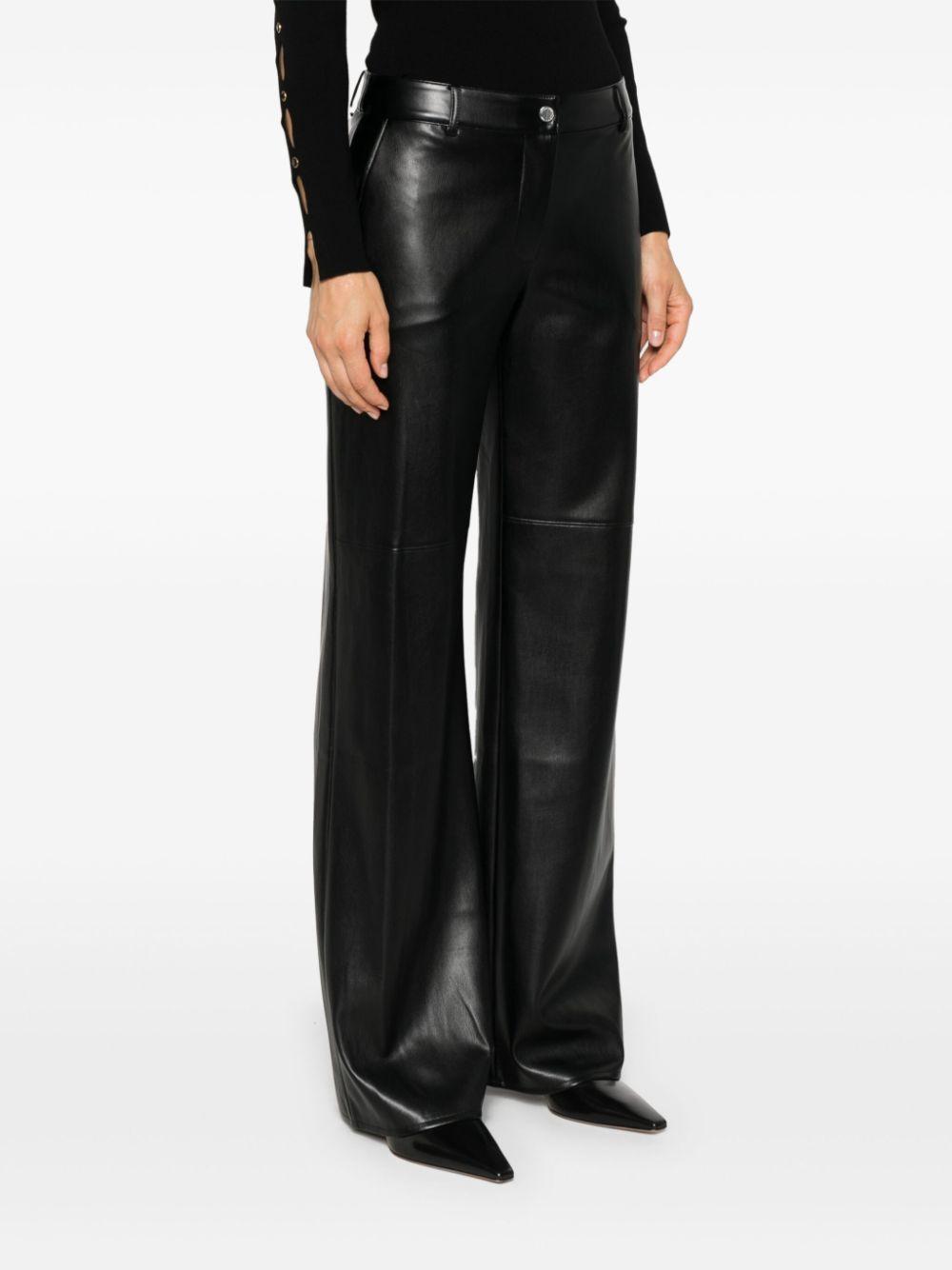 faux-leather flared trousers Product Image