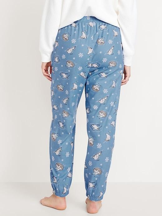 High-Waisted Flannel Pajama Joggers for Women Product Image