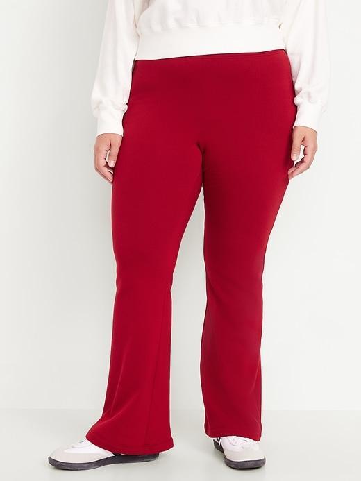 High-Waisted Fleece-Lined Flare Leggings Product Image