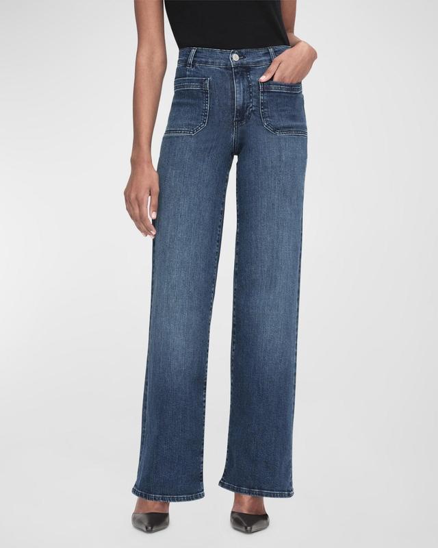 FRAME Le Slim Palazzo Pocket Wide Leg Jeans Product Image