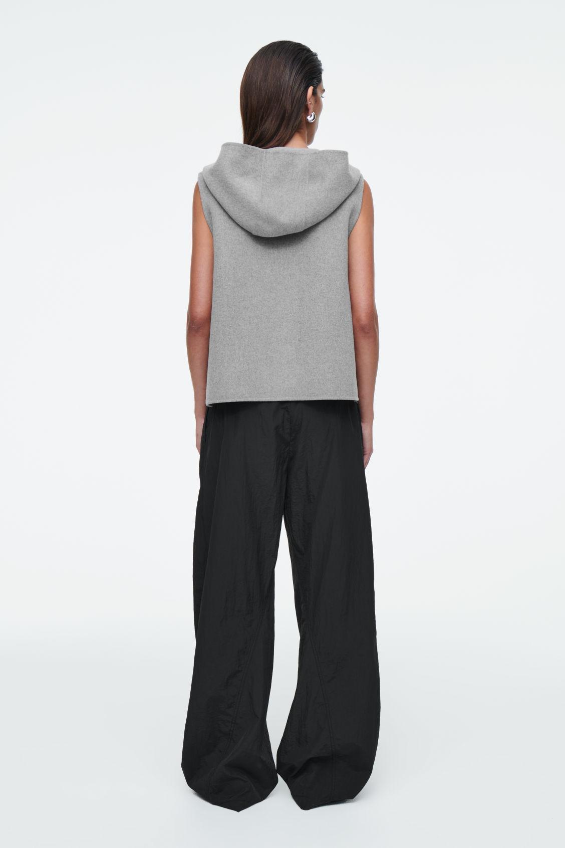 DOUBLE-FACED HYBRID HOODED VEST Product Image