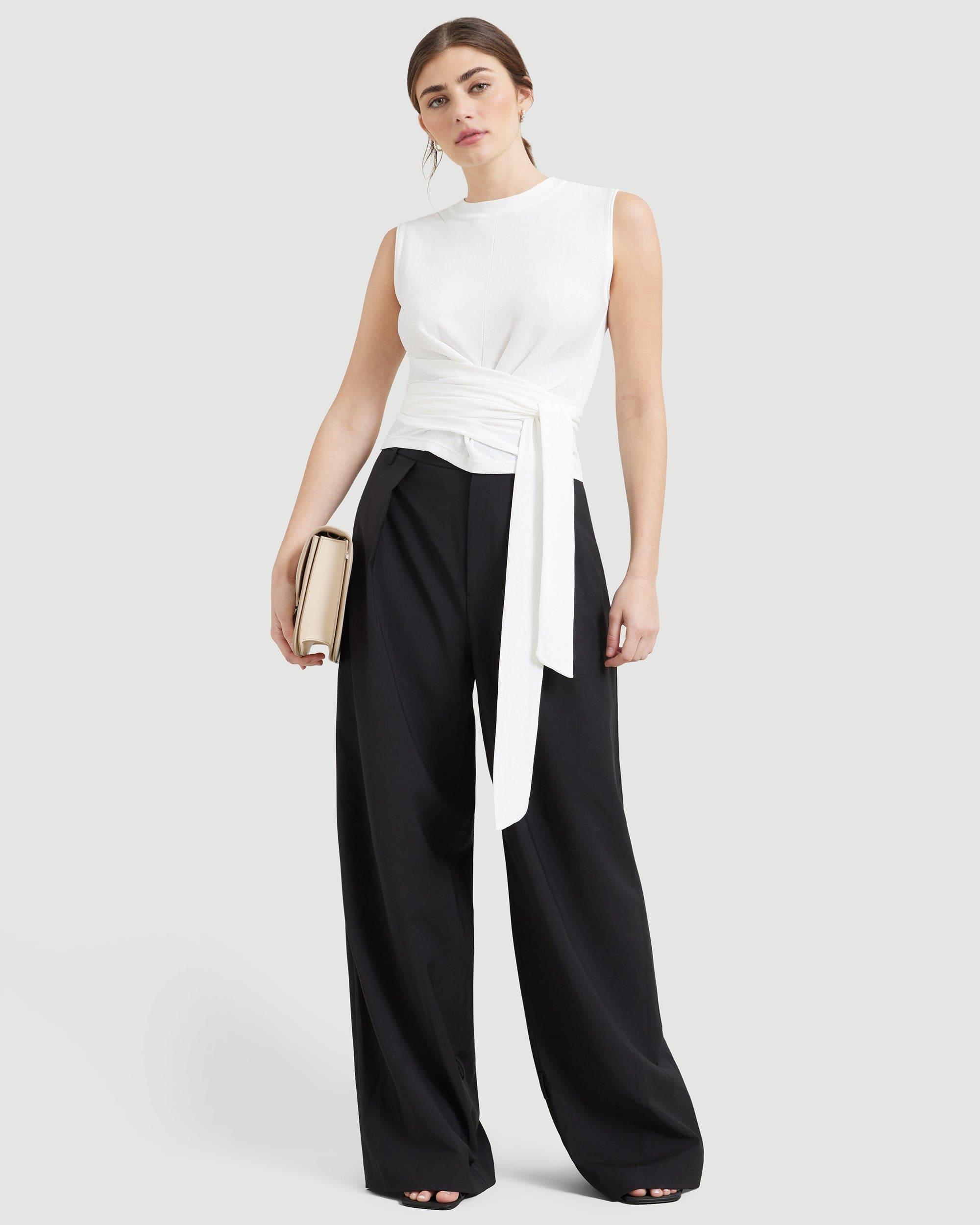 Rumi Cropped Sleeveless Wrap Top Product Image